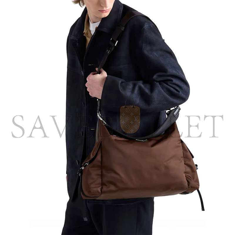 PRADA EXPLORE RE-NYLON LEATHER HANDBAG 2VH204 (43*29.5*15cm)